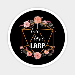 Live, Love, LARP - White Magnet